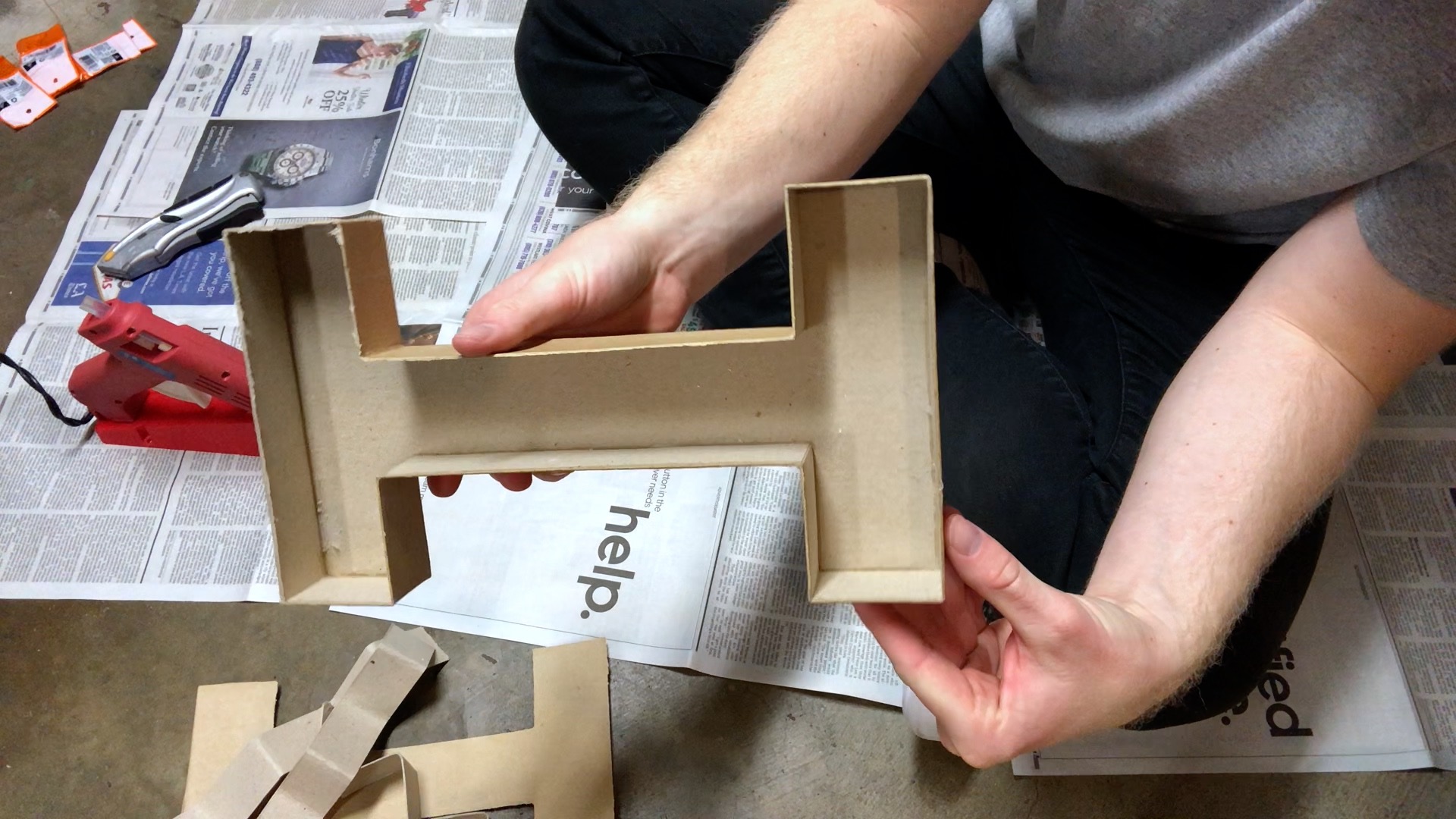 DIY Cardboard Letters, Easiest Method to make 3D Letters
